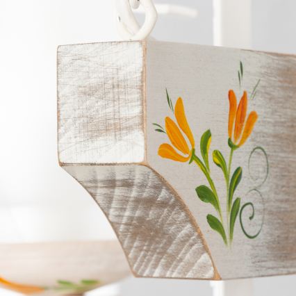 Brilagi - Κρεμαστό φωτιστικό οροφής QUEEN 2xE14/40W/230V οξιά/κρεμ