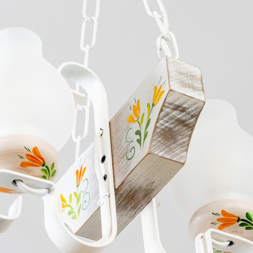 Brilagi - Κρεμαστό φωτιστικό οροφής QUEEN 2xE14/40W/230V οξιά/κρεμ