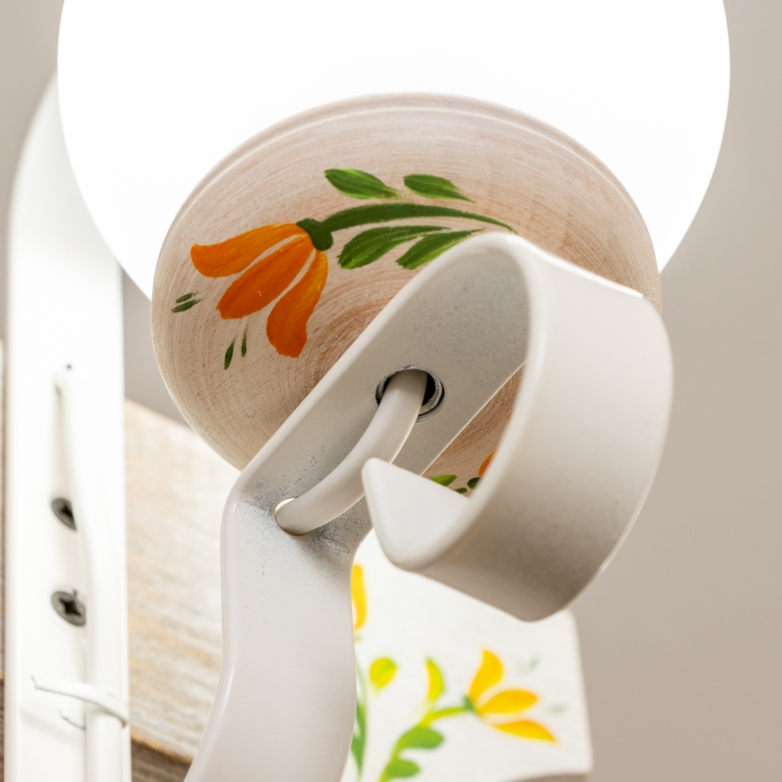 Brilagi - Κρεμαστό φωτιστικό οροφής QUEEN 2xE14/40W/230V οξιά/κρεμ