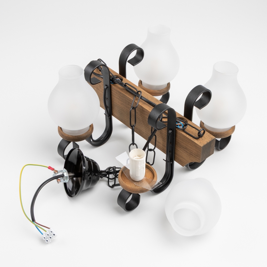 Brilagi - Κρεμαστό φωτιστικό οροφής QUEEN 4xE14/40W/230V οξιά