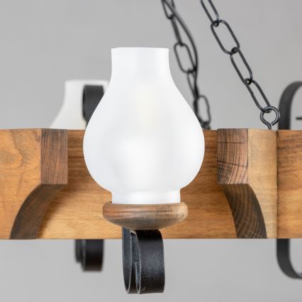 Brilagi - Κρεμαστό φωτιστικό οροφής QUEEN 6xE14/40W/230V οξιά