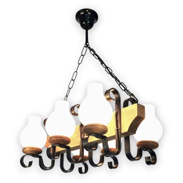 Brilagi - Κρεμαστό φωτιστικό οροφής QUEEN 6xE14/40W/230V οξιά