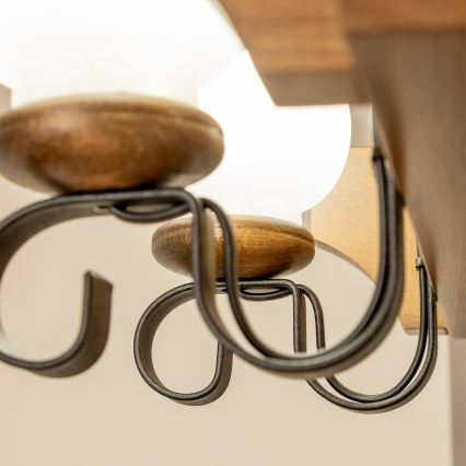 Brilagi - Κρεμαστό φωτιστικό οροφής QUEEN 8xE14/40W/230V οξιά/καρυδιά