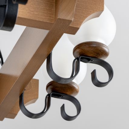 Brilagi - Κρεμαστό φωτιστικό οροφής QUEEN 8xE14/40W/230V οξιά/καρυδιά