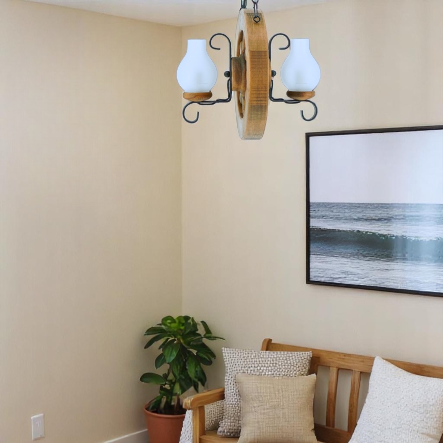 Brilagi - Κρεμαστό φωτιστικό οροφής ROATA 2xE14/40W/230V οξιά