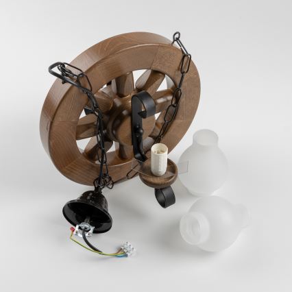 Brilagi - Κρεμαστό φωτιστικό οροφής ROATA 2xE14/40W/230V οξιά/καρυδιά