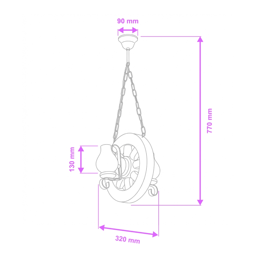 Brilagi - Κρεμαστό φωτιστικό οροφής ROATA 2xE14/40W/230V οξιά/καρυδιά