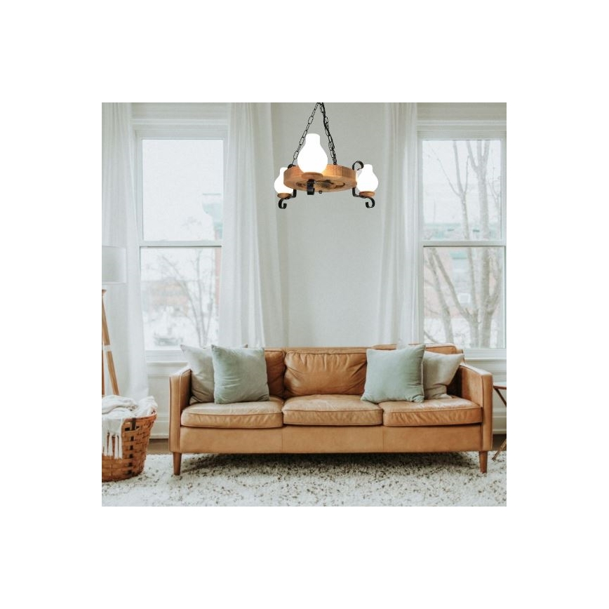 Brilagi - Κρεμαστό φωτιστικό οροφής ROATA 3xE14/40W/230V οξιά