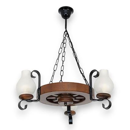 Brilagi - Κρεμαστό φωτιστικό οροφής ROATA 3xE14/40W/230V οξιά/καρυδιά