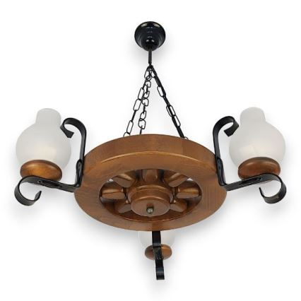 Brilagi - Κρεμαστό φωτιστικό οροφής ROATA 3xE14/40W/230V οξιά/καρυδιά