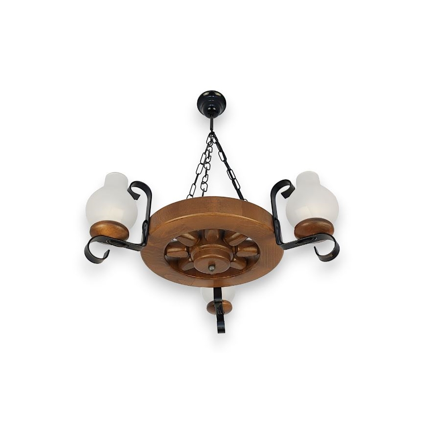 Brilagi - Κρεμαστό φωτιστικό οροφής ROATA 3xE14/40W/230V οξιά/καρυδιά