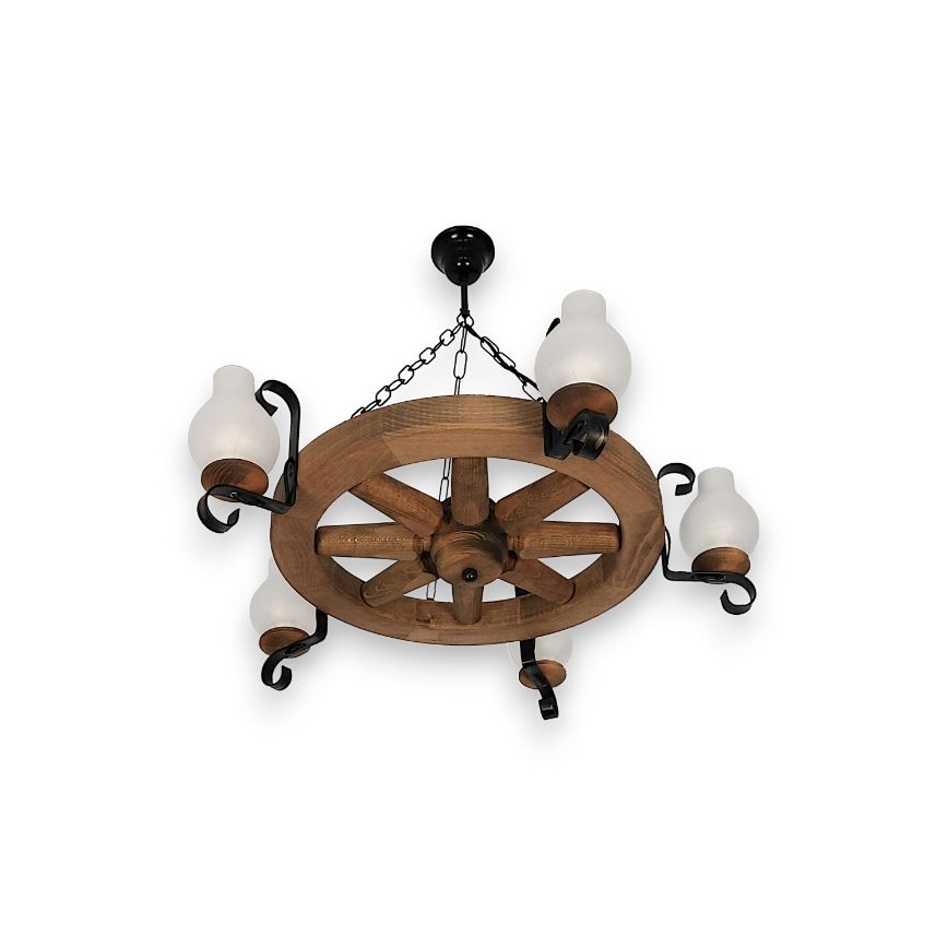 Brilagi - Κρεμαστό φωτιστικό οροφής ROATA 5xE14/40W/230V οξιά