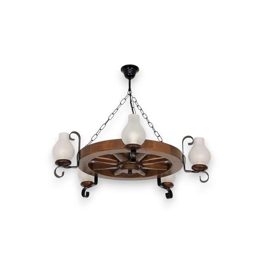 Brilagi - Κρεμαστό φωτιστικό οροφής ROATA 5xE14/40W/230V οξιά/καρυδιά