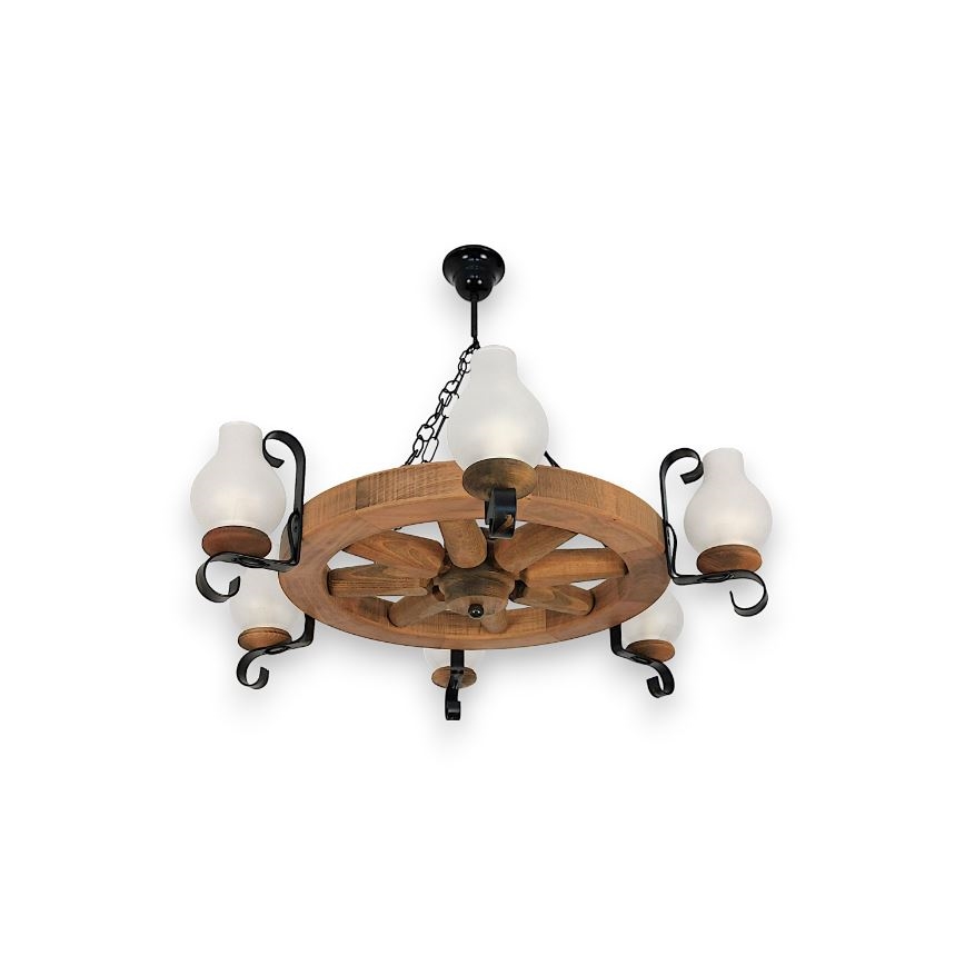 Brilagi - Κρεμαστό φωτιστικό οροφής ROATA 6xE14/40W/230V οξιά