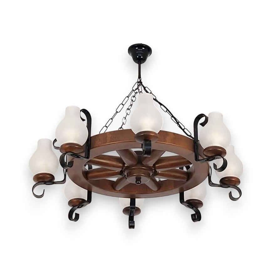 Brilagi - Κρεμαστό φωτιστικό οροφής ROATA 8xE14/40W/230V οξιά/καρυδιά