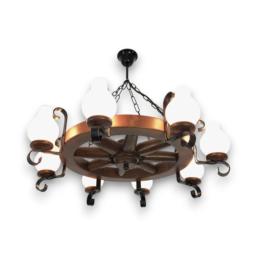 Brilagi - Κρεμαστό φωτιστικό οροφής ROATA 8xE14/40W/230V οξιά/καρυδιά