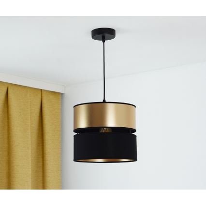 Brilagi - Κρεμαστό φωτιστικό οροφής ROYAL 1xE27/15W/230V διάμετρος 25 cm μαύρο/χρυσό