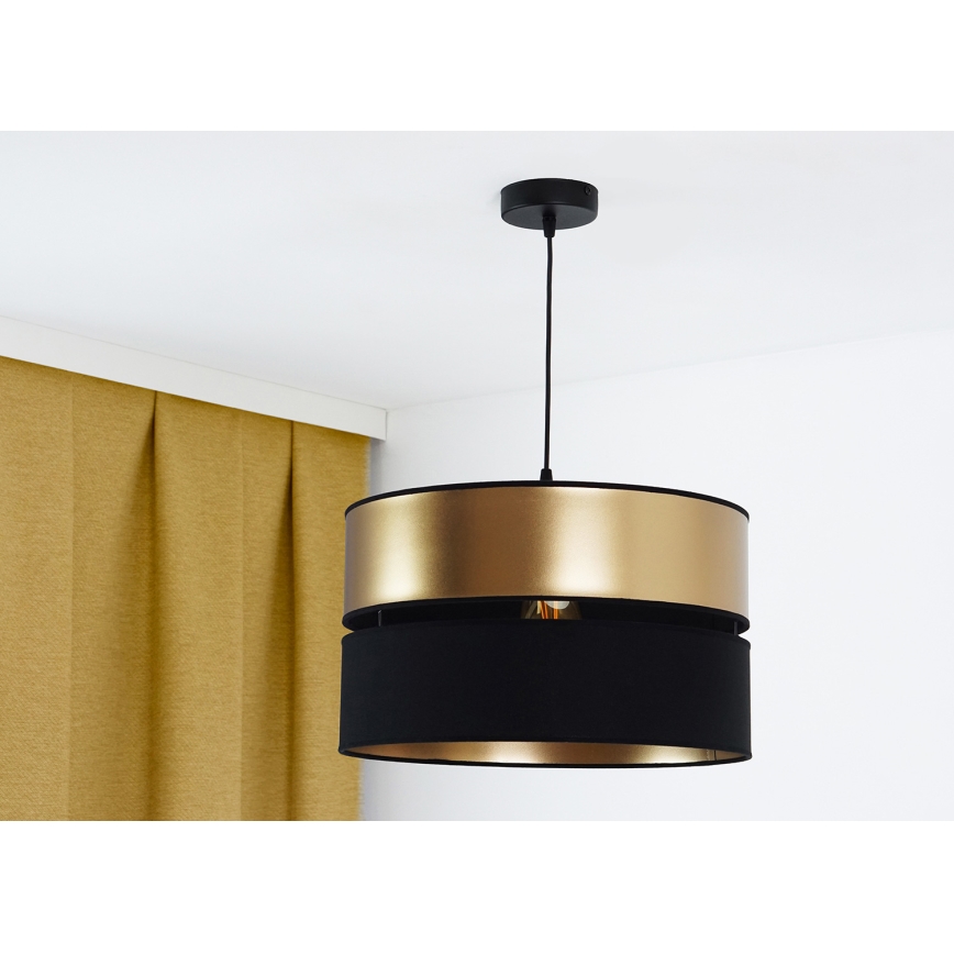 Brilagi - Κρεμαστό φωτιστικό οροφής ROYAL 1xE27/15W/230V διάμετρος 40 cm μαύρο/χρυσό