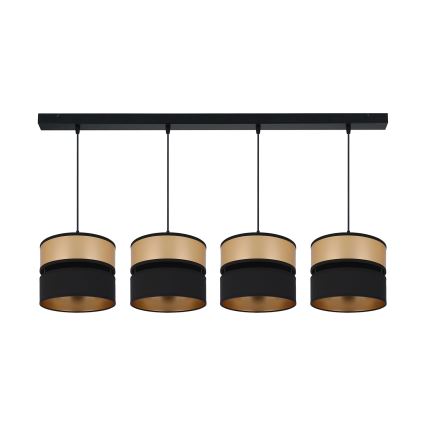 Brilagi - Κρεμαστό φωτιστικό οροφής ROYAL 4xE27/15W/230V μαύρο/χρυσό