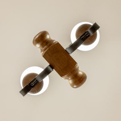 Brilagi - Κρεμαστό φωτιστικό οροφής RUSTIC 2xE14/40W/230V οξιά/καρυδιά