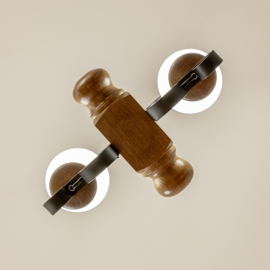 Brilagi - Κρεμαστό φωτιστικό οροφής RUSTIC 2xE14/40W/230V οξιά/καρυδιά