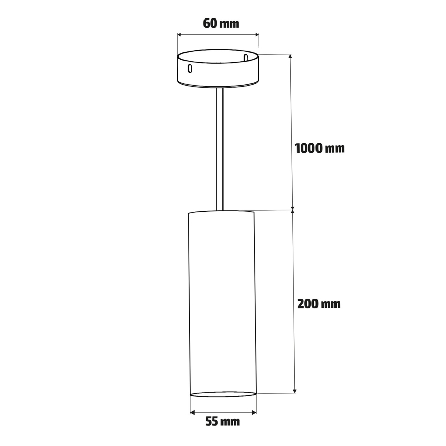 Brilagi - Κρεμαστό φωτιστικό οροφής SELE 1xGU10/30W/230V μαύρο/δρύινο ντεκόρ