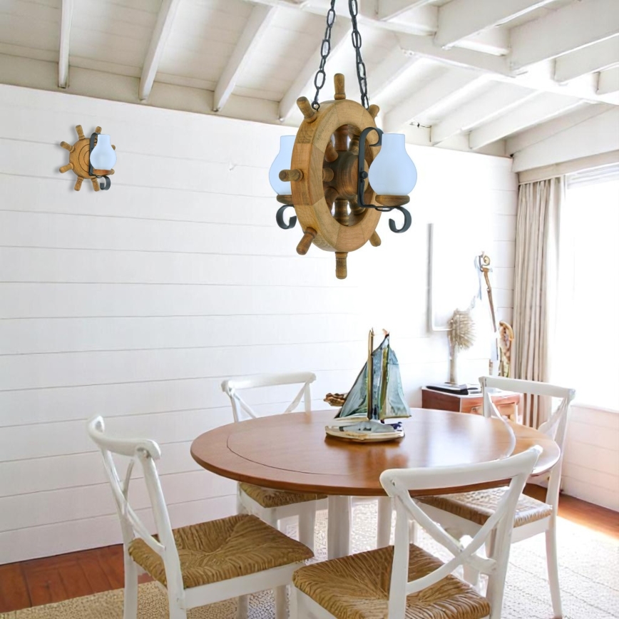 Brilagi - Κρεμαστό φωτιστικό οροφής TIMONA 2xE14/40W/230V οξιά