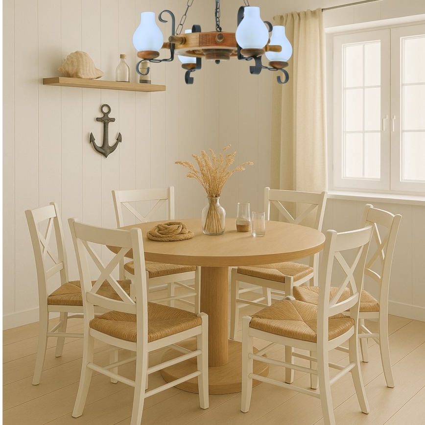 Brilagi - Κρεμαστό φωτιστικό οροφής TIMONA 4xE14/40W/230V οξιά