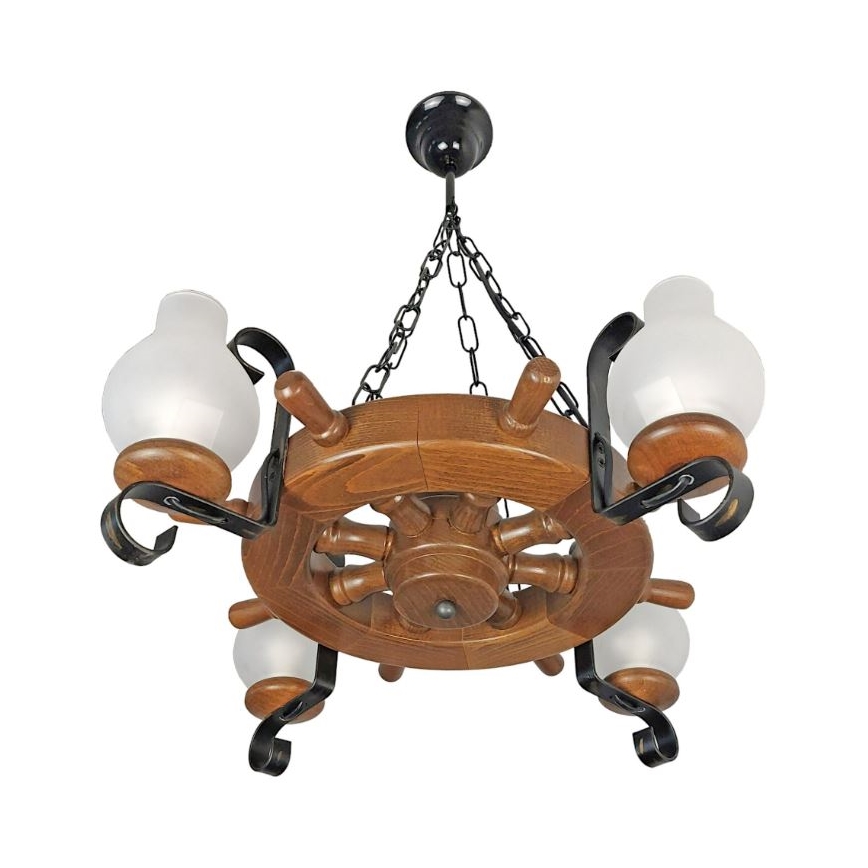 Brilagi - Κρεμαστό φωτιστικό οροφής TIMONA 4xE14/40W/230V οξιά/καρυδιά