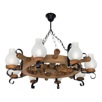 Brilagi - Κρεμαστό φωτιστικό οροφής TIMONA 8xE14/40W/230V οξιά