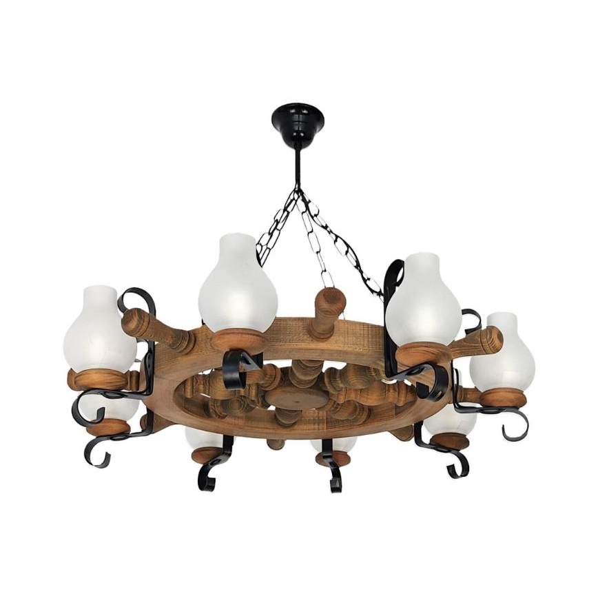 Brilagi - Κρεμαστό φωτιστικό οροφής TIMONA 8xE14/40W/230V οξιά