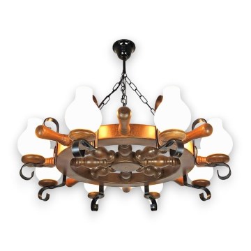 Brilagi - Κρεμαστό φωτιστικό οροφής TIMONA 8xE14/40W/230V οξιά/καρυδιά