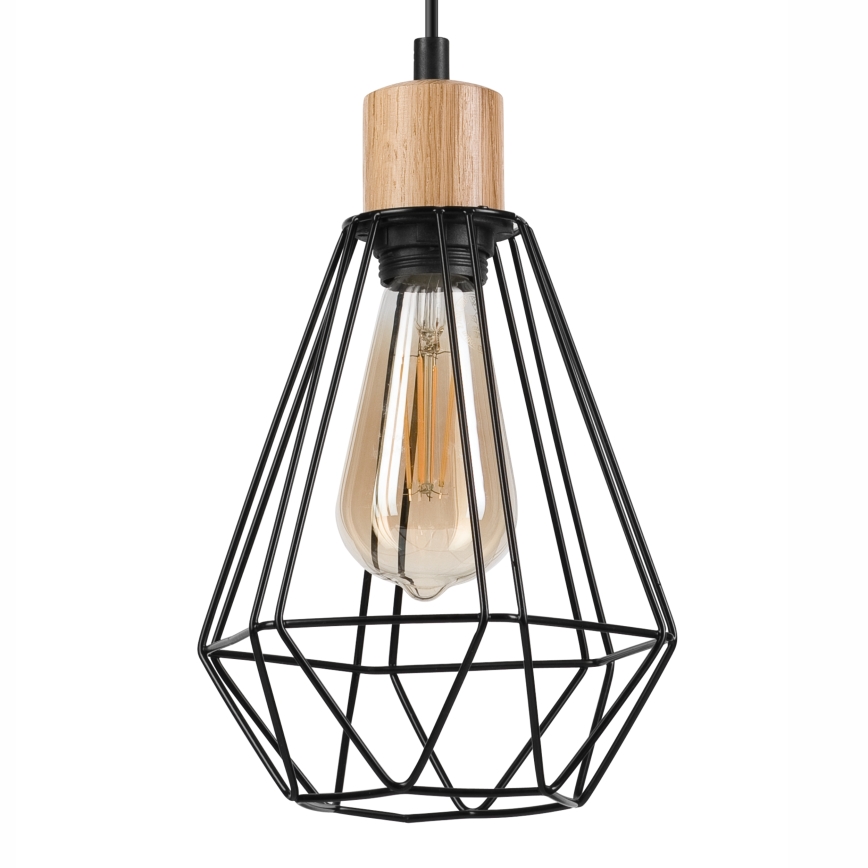 Brilagi - Κρεμαστό φωτιστικό οροφής WOODY BASKET 1xE27/60W/230V δρυς