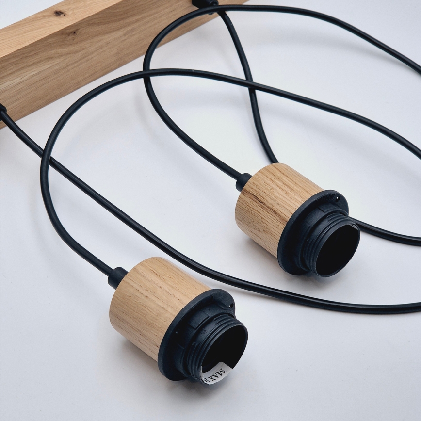 Brilagi - Κρεμαστό φωτιστικό οροφής WOODY BASKET 2xE27/60W/230V δρυς