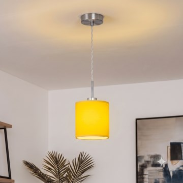 Brilagi - Κρεμαστό LED φωτιστικό σε καλώδιο NUBILA 1xE27/60W/230V Ø 14 cm κίτρινο