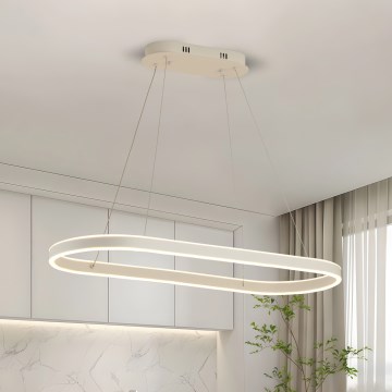 Brilagi - Κρεμαστό LED φωτιστικό με καλώδιο PONDIE LED/45W/230V 80x30 cm λευκό