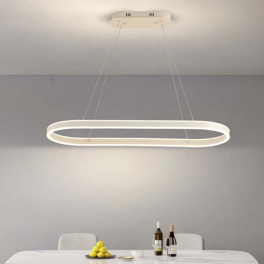 Brilagi - Κρεμαστό LED φωτιστικό με καλώδιο PONDIE LED/45W/230V 80x30 cm λευκό