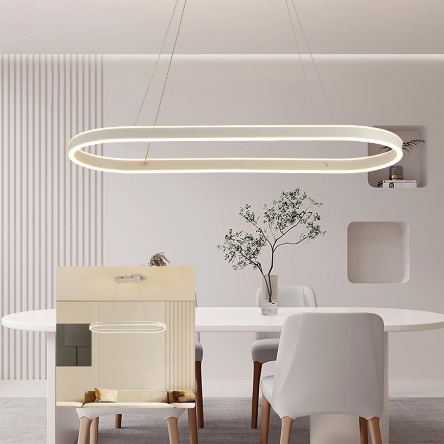 Brilagi - Κρεμαστό LED φωτιστικό με καλώδιο PONDIE LED/45W/230V 80x30 cm λευκό