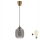 Brilagi - Κρεμαστό LED φωτιστικό με καλώδιο RETRO GLASS 1xE27/60W/230V Ø 14 cm καφέ/καπνιστό γκρι