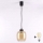 Brilagi - Κρεμαστό LED φωτιστικό με καλώδιο RETRO GLASS 1xE27/60W/230V Ø 14 cm μαύρο/καπνιστό καφέ