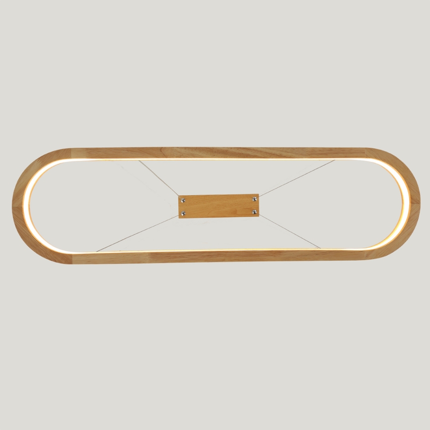 Brilagi - Κρεμαστό LED φωτιστικό με καλώδιο UMEA WOOD LED/30W/230V 70x20 cm από ξύλο καουτσούκ