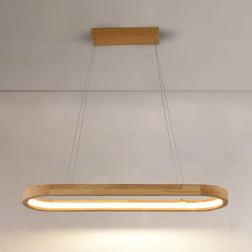 Brilagi - Κρεμαστό LED φωτιστικό με καλώδιο UMEA WOOD LED/30W/230V 70x20 cm ξύλινο