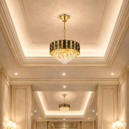 Brilagi - Κρεμαστός πολυέλαιος με αλυσίδα CRISTAL 5xE14/40W/230V Διάμ. 38 εκ.