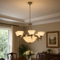 BRILAGI - Κρεμαστός πολυέλαιος με αλυσίδα DAHLIA 9xE27/40W/230V, διάμ. 74 εκ., ορείχαλκος