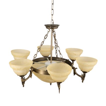 BRILAGI - Κρεμαστός πολυέλαιος με αλυσίδα DAHLIA 9xE27/40W/230V, διάμ. 74 εκ., ορείχαλκος