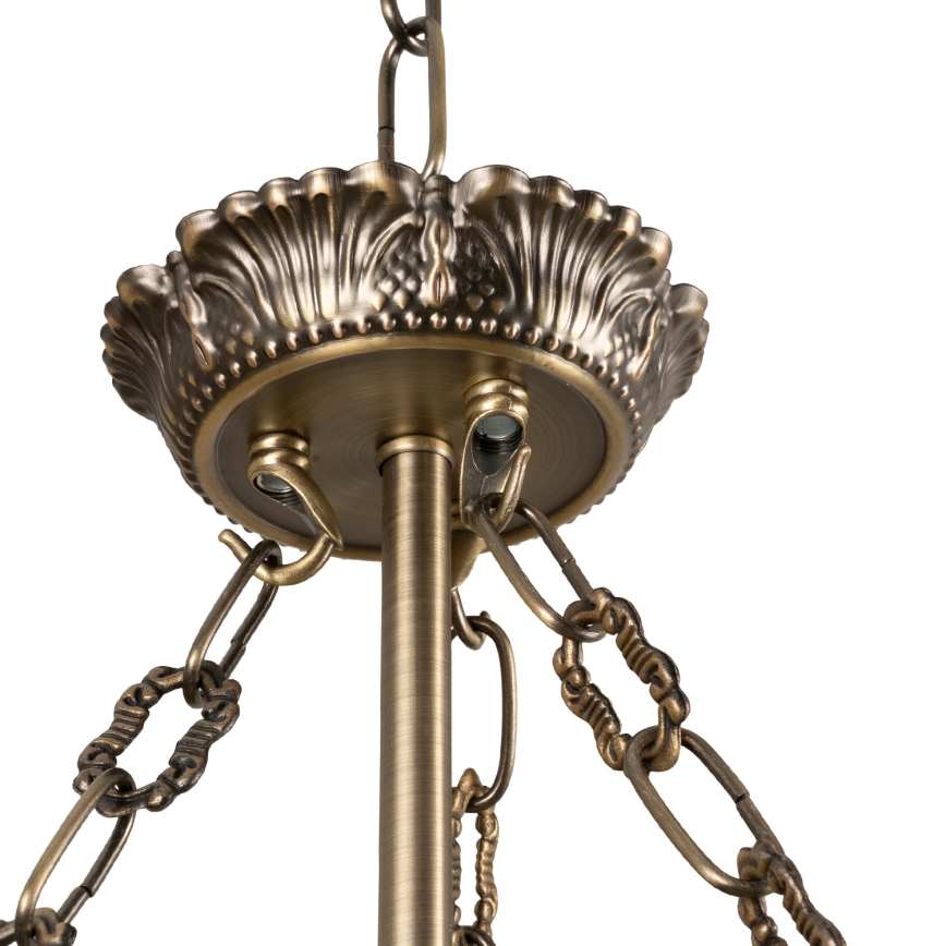 BRILAGI - Κρεμαστός πολυέλαιος με αλυσίδα DAHLIA 9xE27/40W/230V, διάμ. 74 εκ., ορείχαλκος