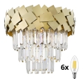 BRILAGI - Κρυστάλλινο LED φωτιστικό οροφής MIRAGE 6xE14/40W/230V Ø 48 εκ.