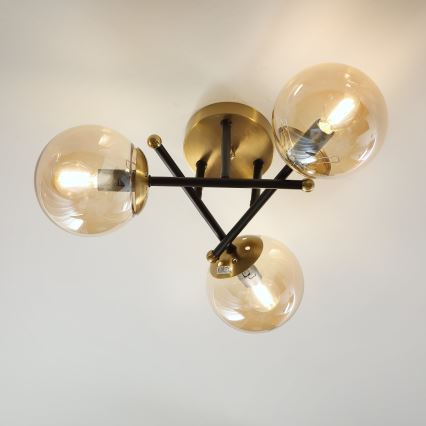 Brilagi - Κολλητό φωτιστικό οροφής MALIVA 3xE14/15W/230V χρυσό