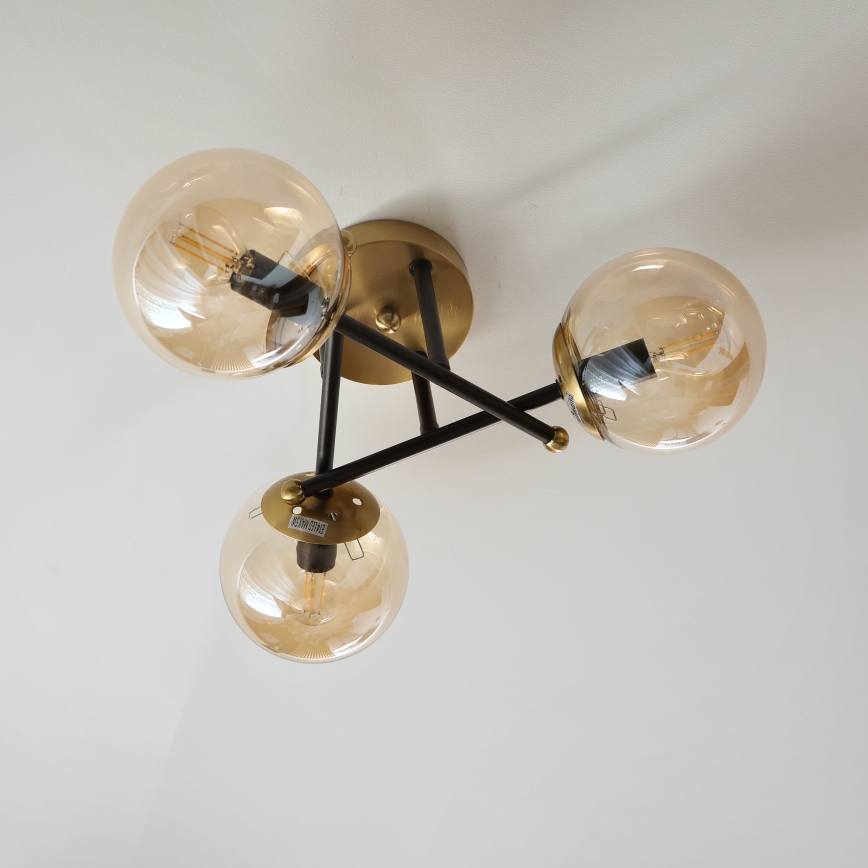 Brilagi - Κολλητό φωτιστικό οροφής MALIVA 3xE14/15W/230V χρυσό