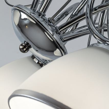 Brilagi - Κολλητός πολυέλαιος FRED 5xE27/60W/230V Ø 59 cm γυαλιστερό χρώμιο